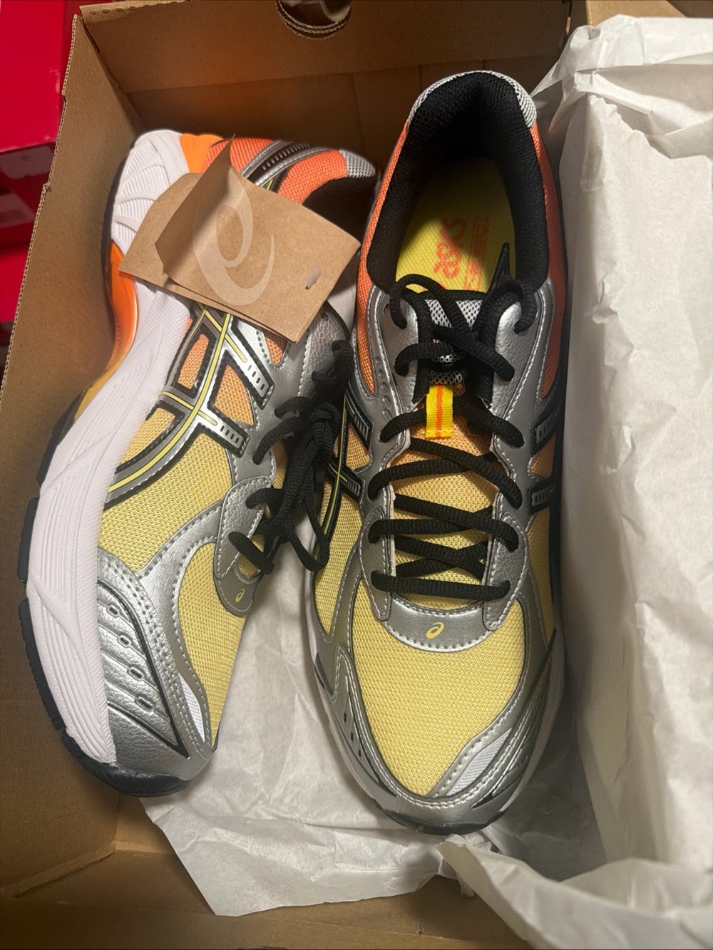 ASICS GT-2160 Sun Peach Banana Cream Orange Silver 1203A783-700 Men's Size 10.5